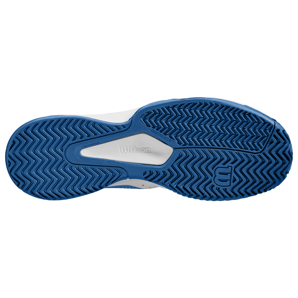 Wilson Kaos Stroke 2.0 All Surface Tennis Shoe (Mens) - White/Deja Vu Blue/Wilson Red