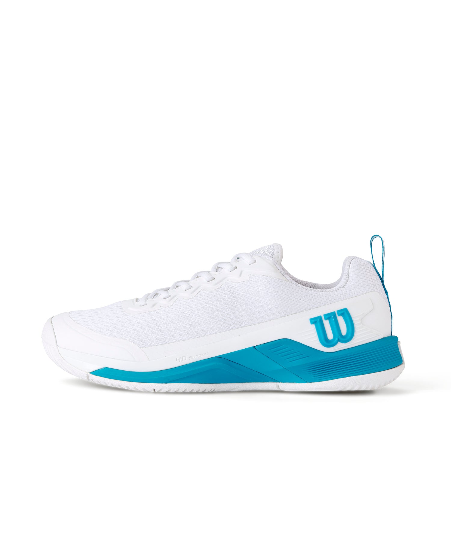 Wilson Rush Pro 4.5 All Court Tennis Shoes (Mens) - White / White / Atomic Blue