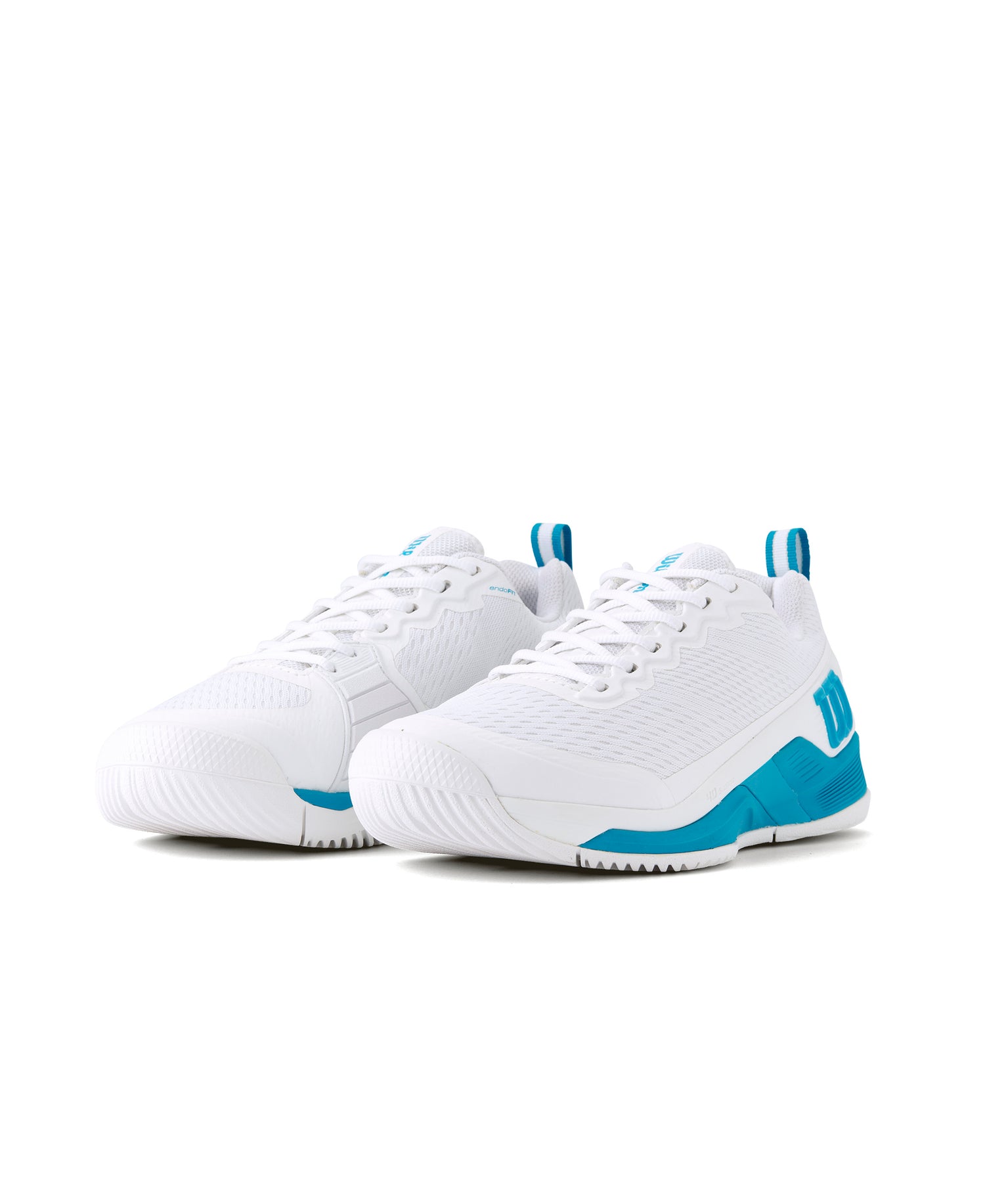Wilson Rush Pro 4.5 All Court Tennis Shoes (Mens) - White / White / Atomic Blue