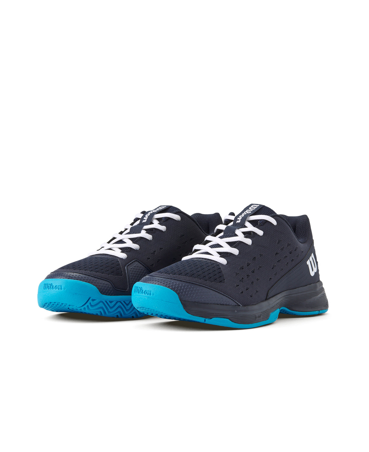 Wilson Rush Pro L Junior All Court Tennis Shoes - Navy Blazer / White / Atomic Blue