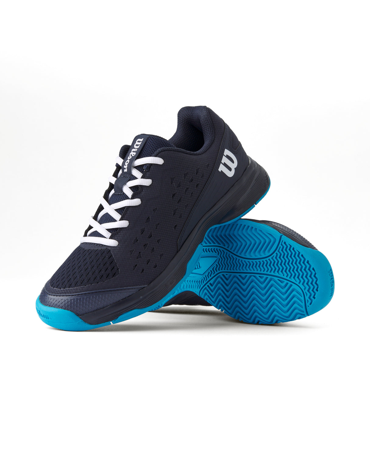 Wilson Rush Pro L Junior All Court Tennis Shoes - Navy Blazer / White / Atomic Blue
