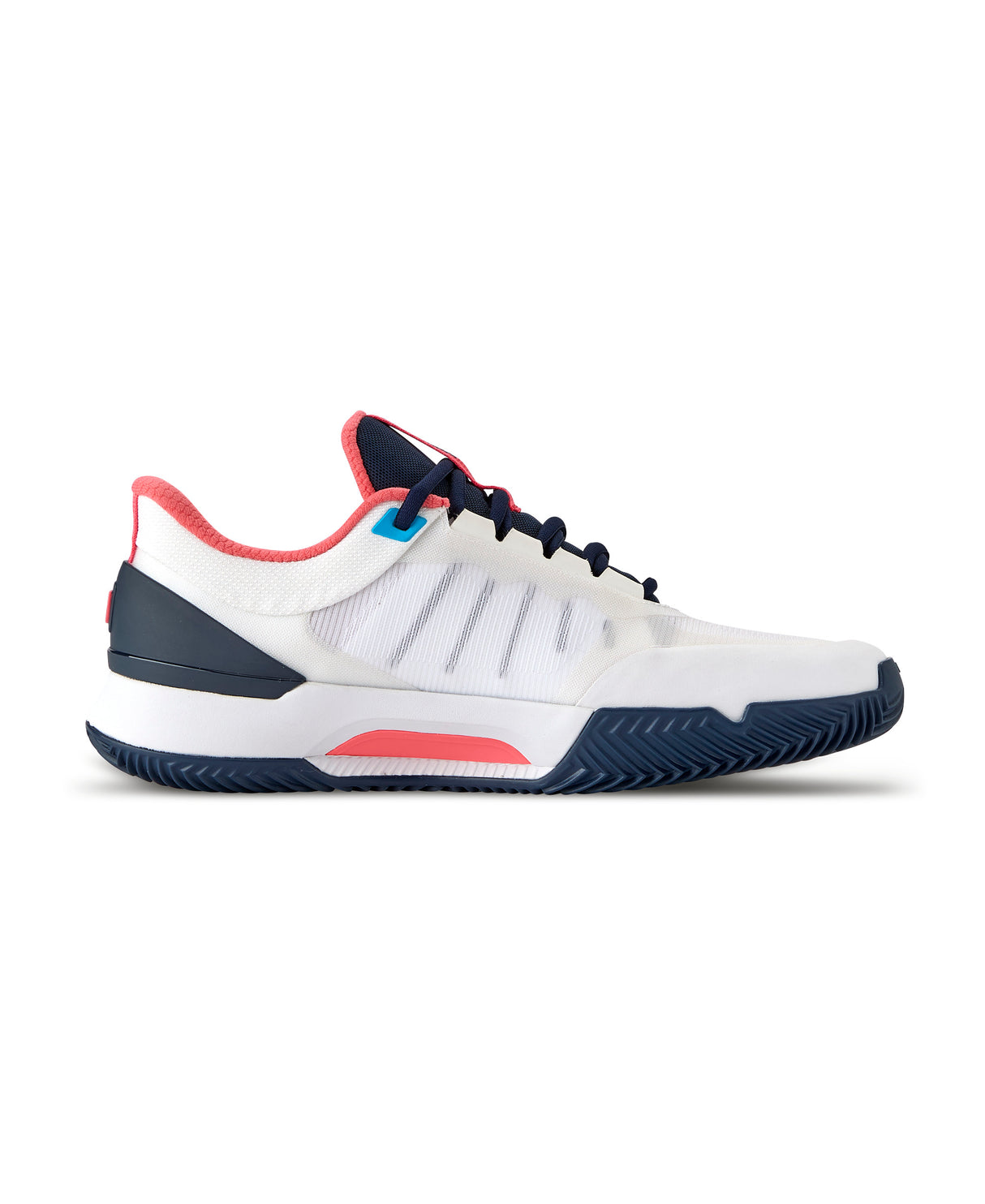 Wilson Intrigue Tour Clay Tennis Shoes (Ladies) - White / Navy Blazer / Dubarry