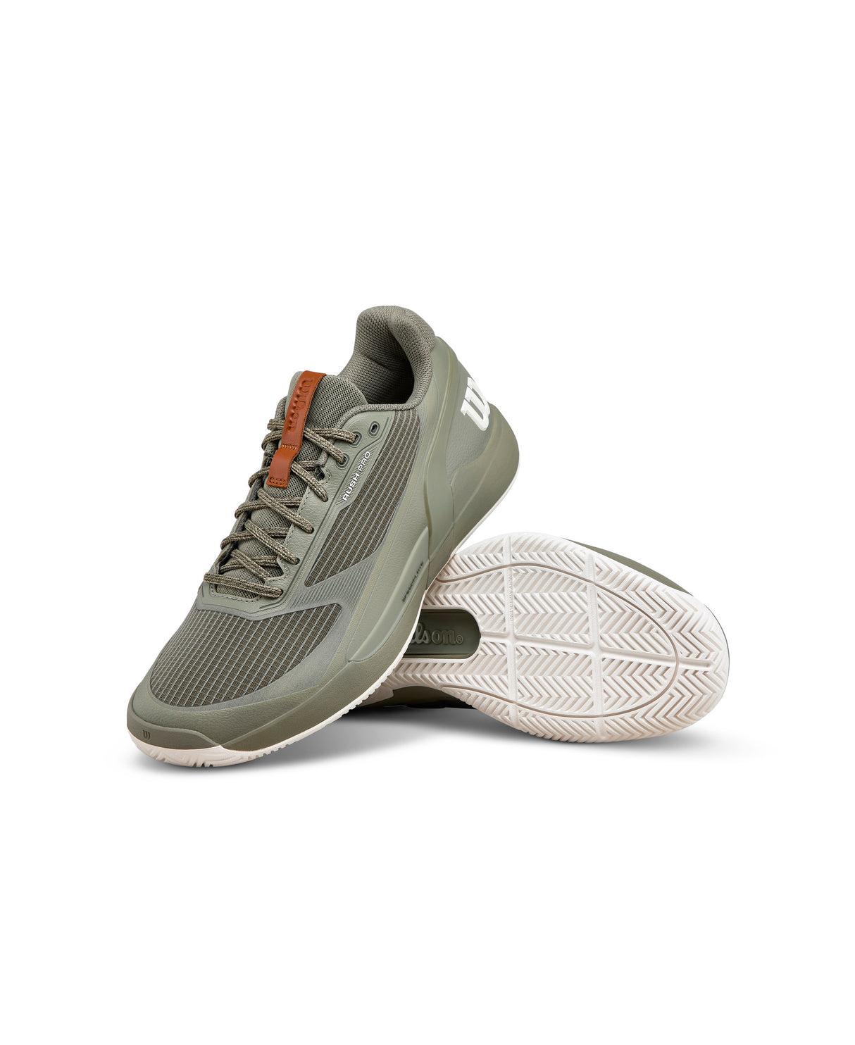 Wilson Rush Pro 5 All Court Tennis Shoes (Mens) - Vetiver/Tofu/Caramel Cafe