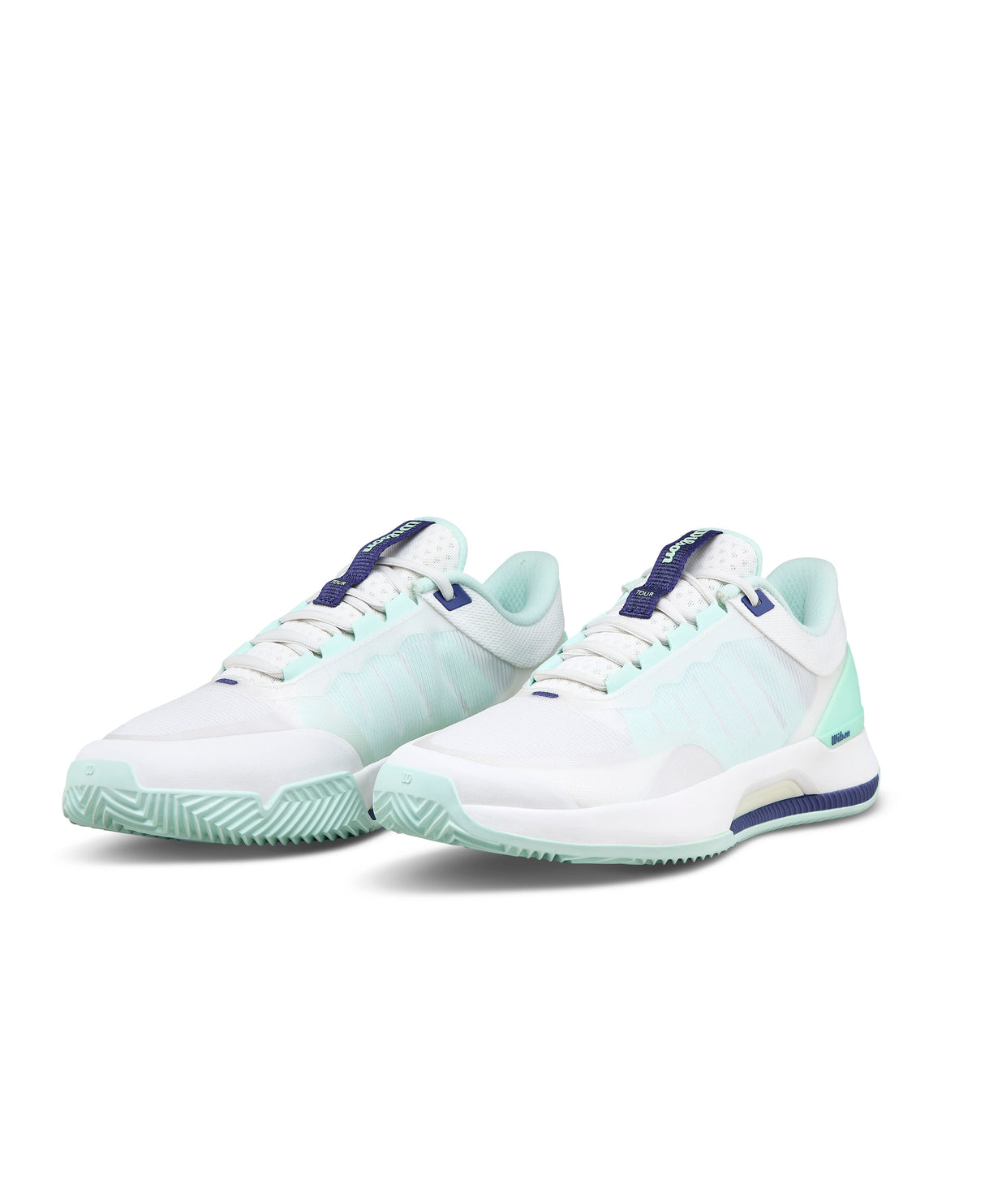 Wilson Intrigue Tour Clay Tennis Shoes (Ladies) - White/Bay/Skipper Blue