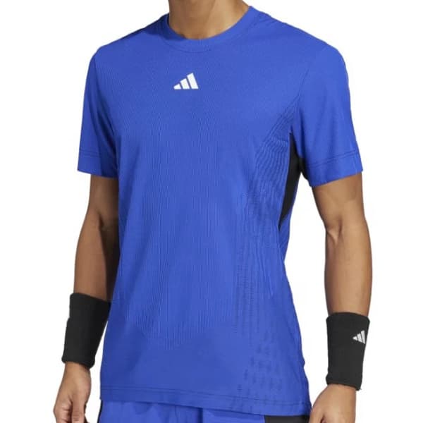 Adidas Pro AirChill Freelift Tennis T-Shirt (Mens) - Lucid Blue/Black