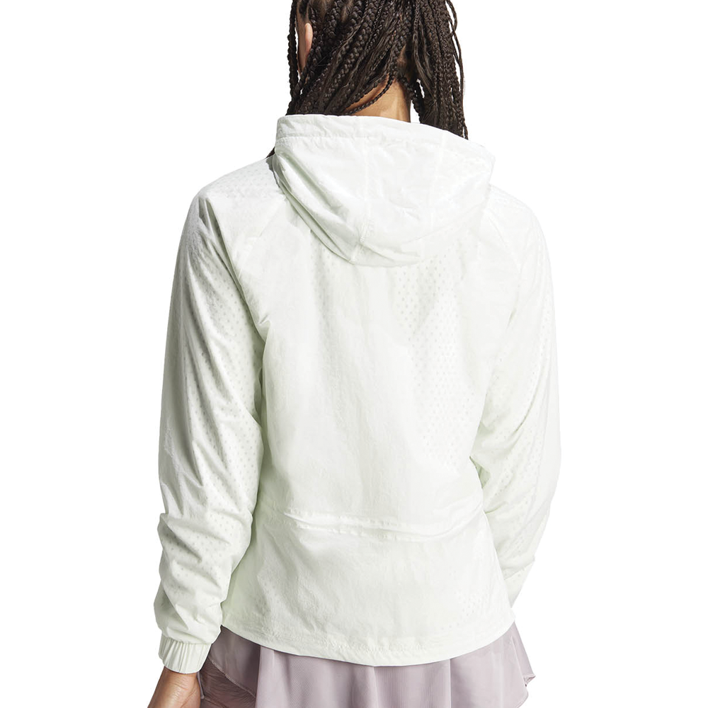 Adidas Melbourne Pro Semi-Transparent Tennis Full Zip Jacket (Ladies) - Crystal Jade