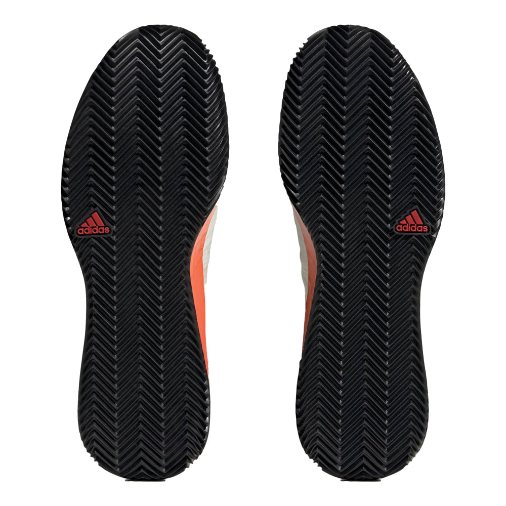 Adidas Ubersonic 4 Clay Court Tennis Shoes (Mens) - Chalk White/Silver Metallic/Preloved Blue