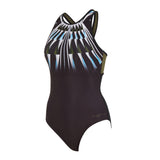 Swimming Costume Zoggs Hi-Cross X Back Women - Aqua Geo