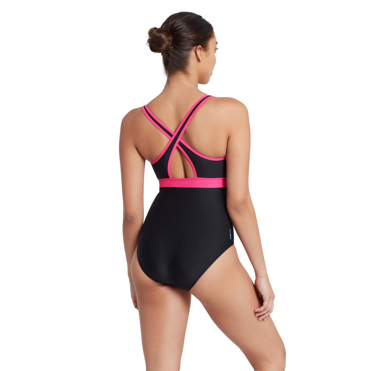 Swimming Costume Zoggs Dakota Crossback Women -Black/Magenta