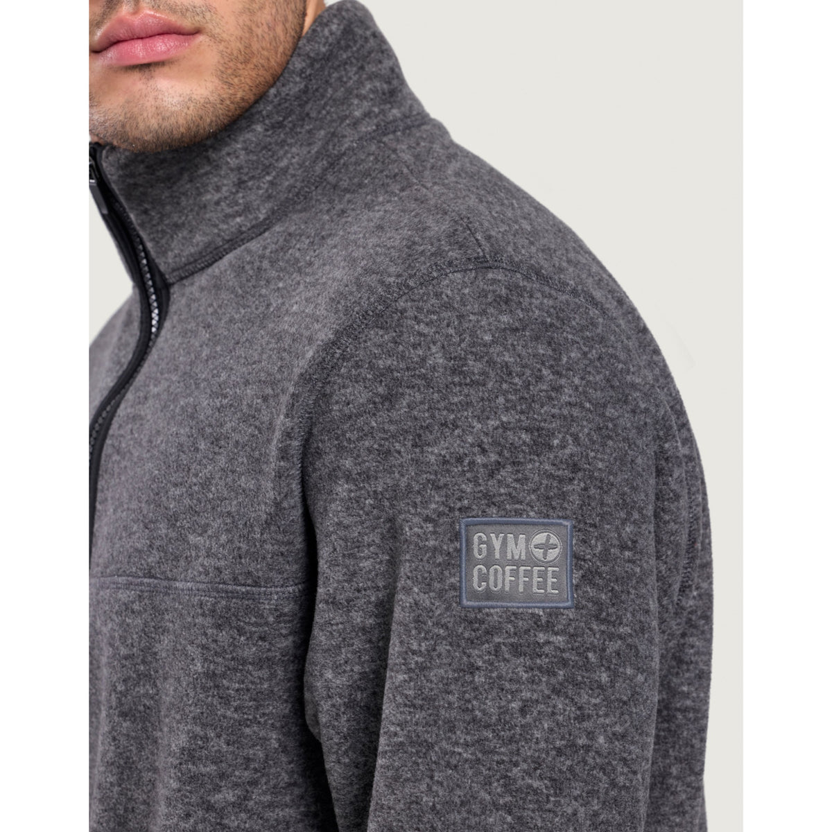 Gym+Coffee Half Zip Polar Fleece (Mens) - Dark Heather Grey - photo 7
