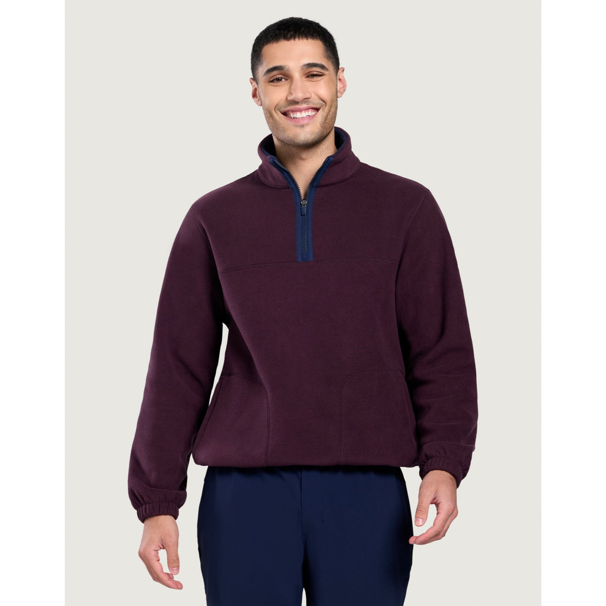 Gym+Coffee Half Zip Polar Fleece (Mens) - Grape Noir - photo 10