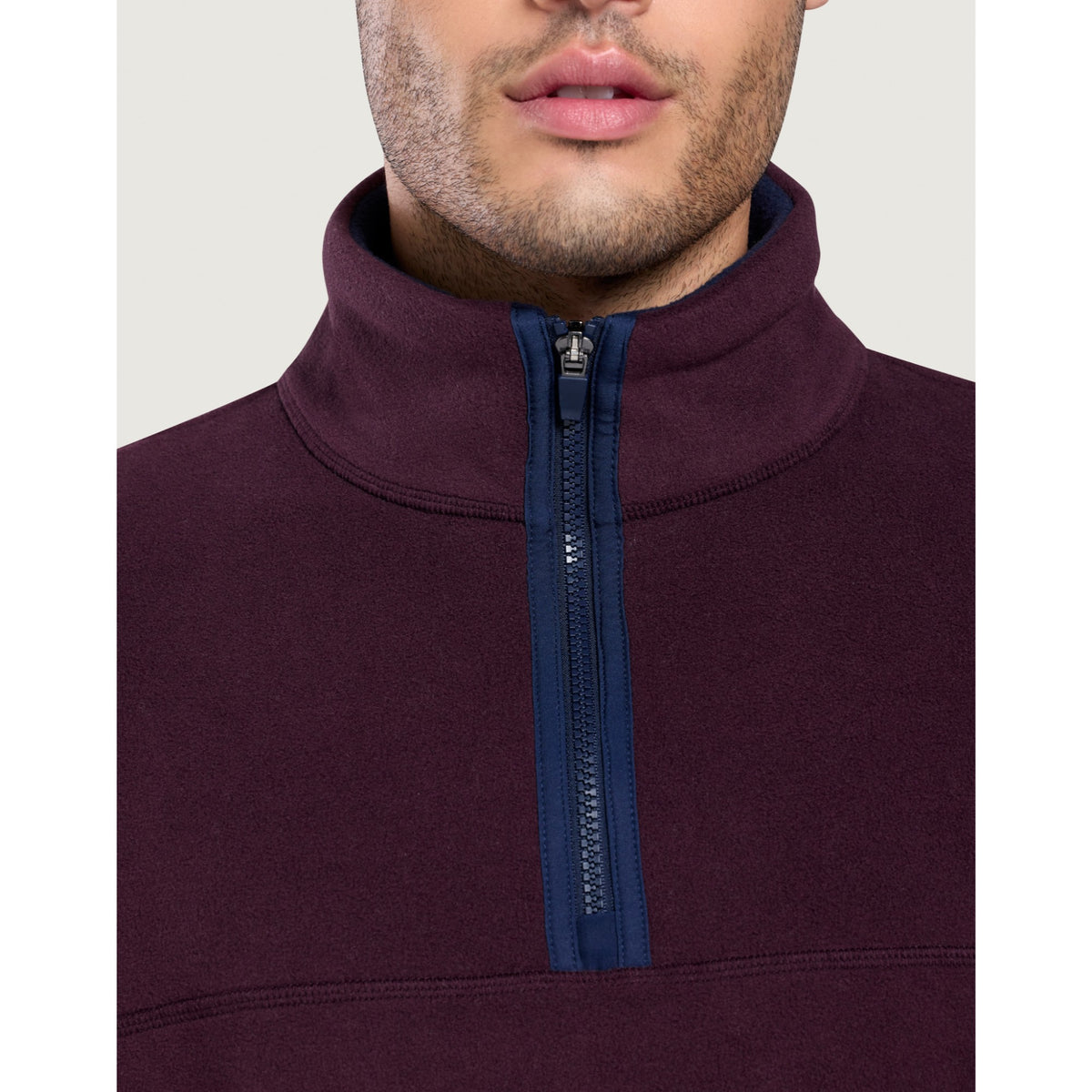 Gym+Coffee Half Zip Polar Fleece (Mens) - Grape Noir - photo 5