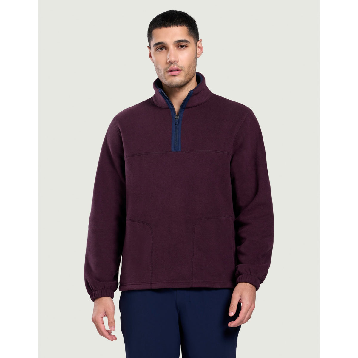 Gym+Coffee Half Zip Polar Fleece (Mens) - Grape Noir - photo 9