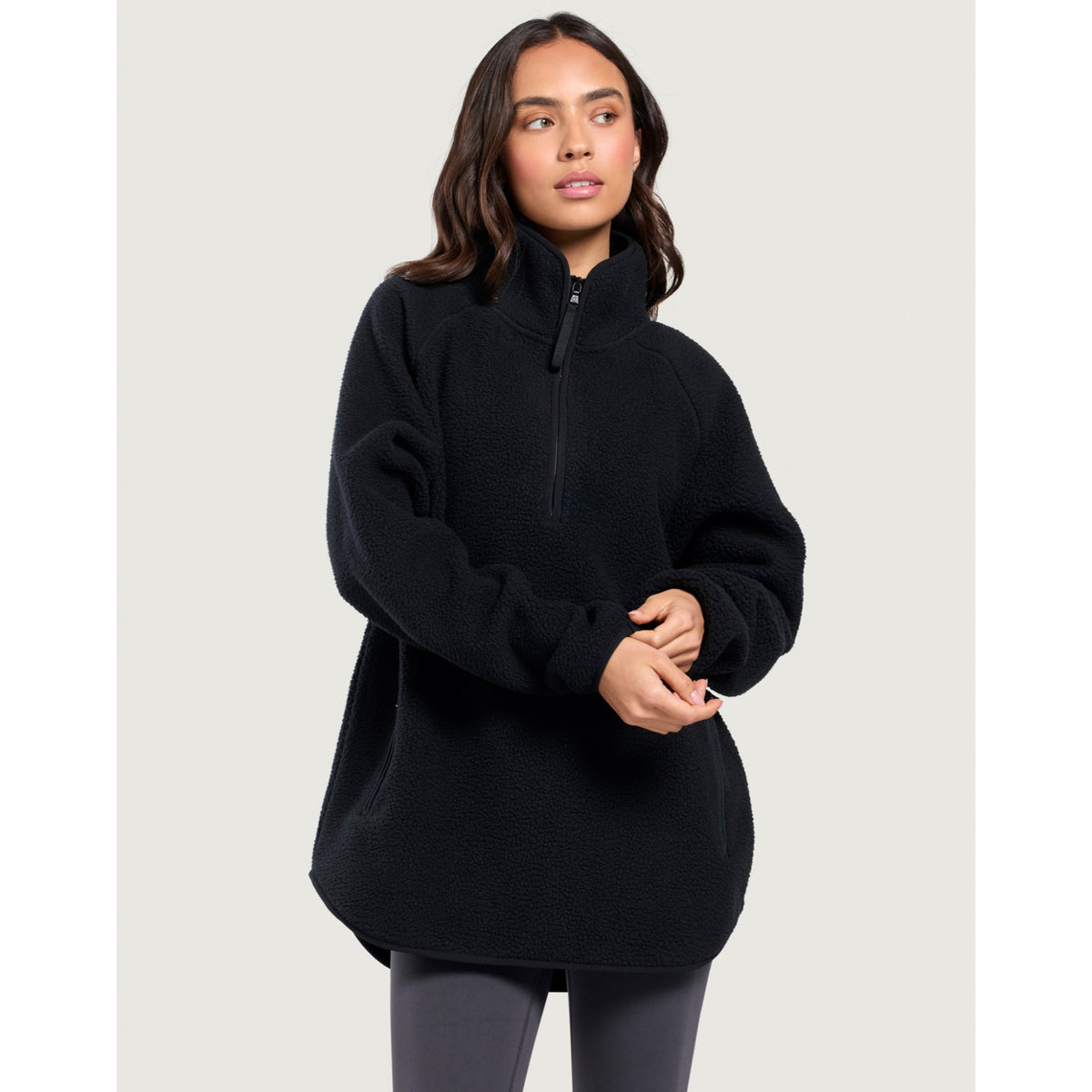 Gym+Coffee Horizon Longline Half Zip (Ladies) - Black - photo 4