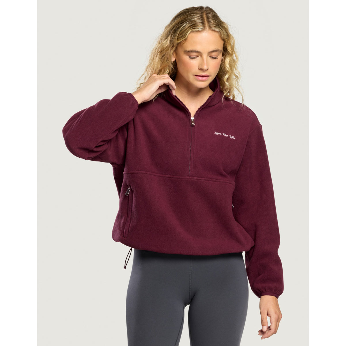 Gym+Coffee Polar Half Zip Fleece (Ladies) - Cherry Crush - photo 9