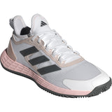 Adidas Ubersonic 4.1 Clay Court Tennis Shoes (Ladies) - White/Grey Four/Sandy Pink Metallic