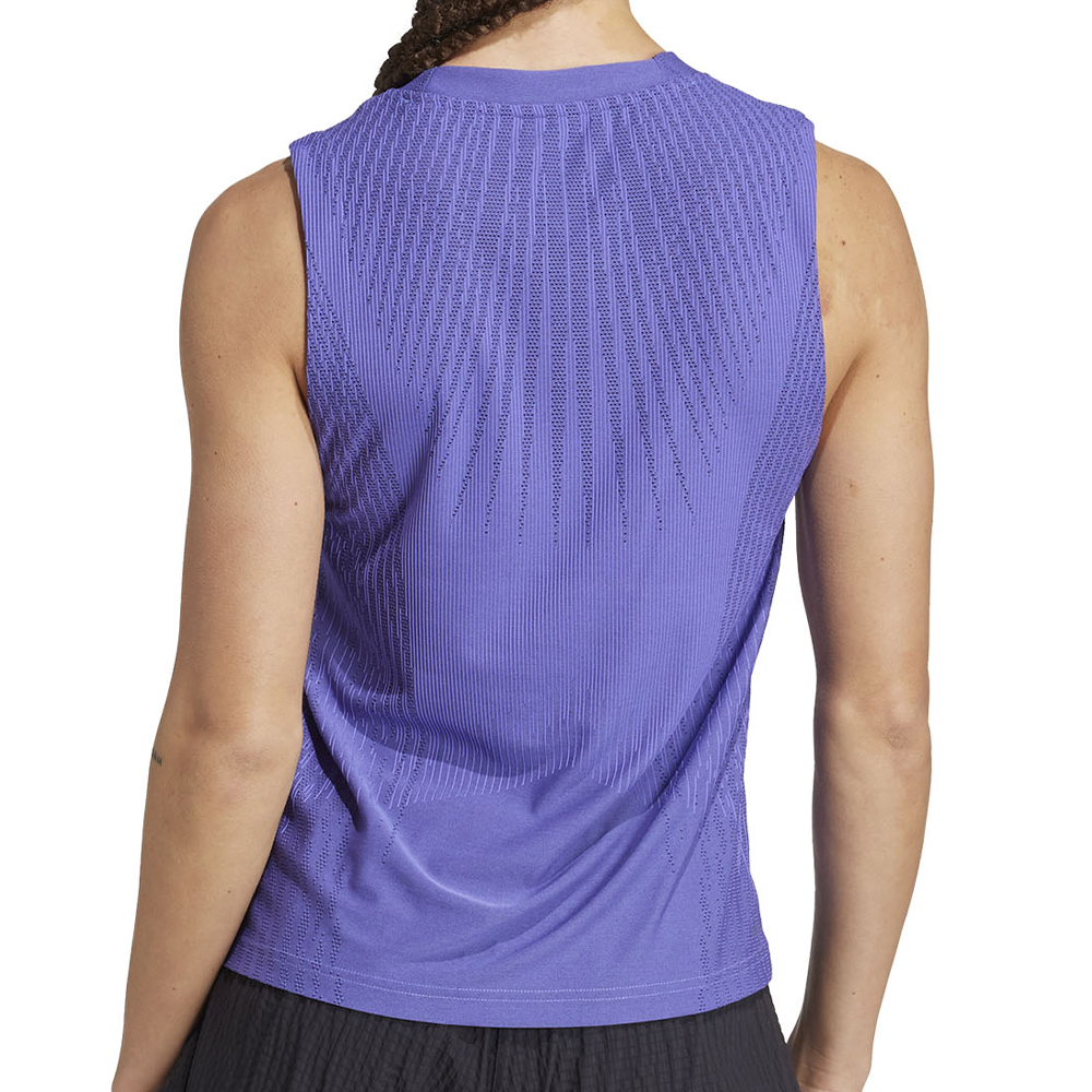 Adidas AirChill Match Pro Tennis Tank Top ladies Cobalt Blue stringsports