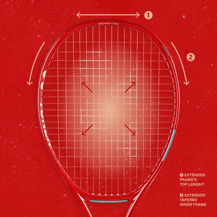 Performance Tennis Racket Yonex VCORE 100 (2026) Performance Tennis Racket - Ruby Red (UNSTRUNG ...