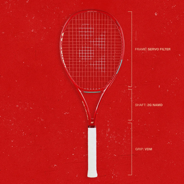 Performance Tennis Racket Yonex VCORE 100 (2026) Performance Tennis Racket - Ruby Red (UNSTRUNG ...