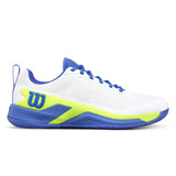 Wilson Rush Pro 4.5 All Court Tennis Shoes (Mens) - White / Amparo Blue / Safety Yellow