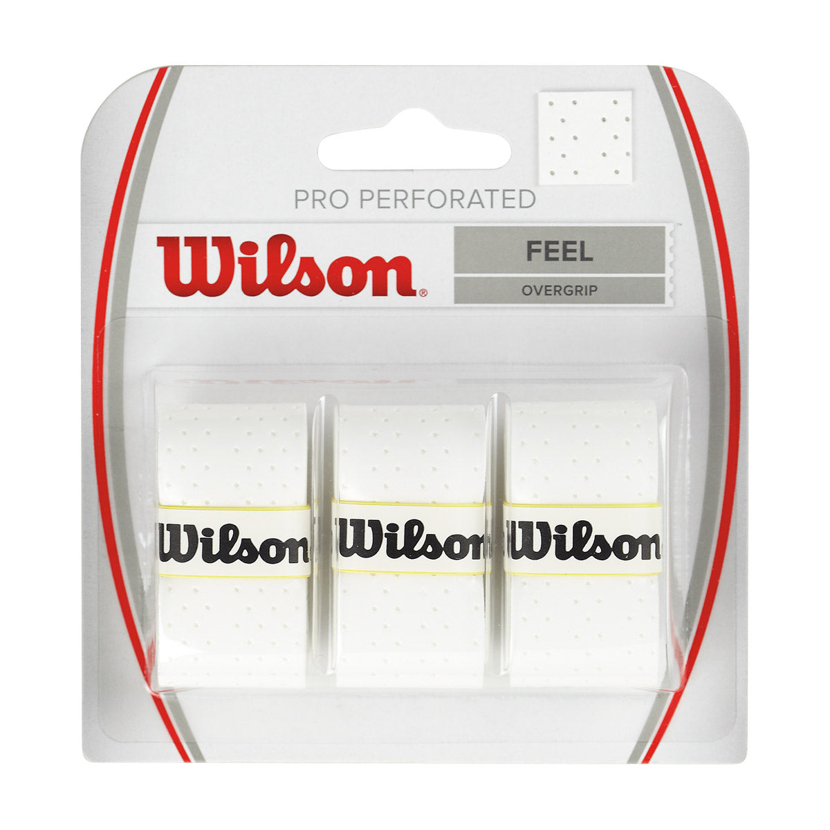 Wilson Pro Overgrip Perforated - White (3 Pack)