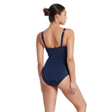 Swimming Costume Zoggs Wrap Panel Classicback Women - Navy/Blue/Pink