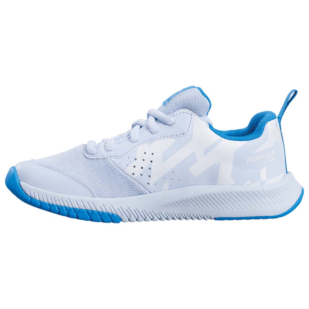 Babolat Pulsion All Court Tennis Shoes (Junior) - White/Illusion Blue