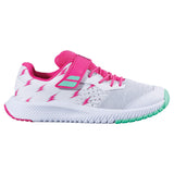 Babolat Pulsion All Court Tennis Shoes (Kids) - White/Red Rose