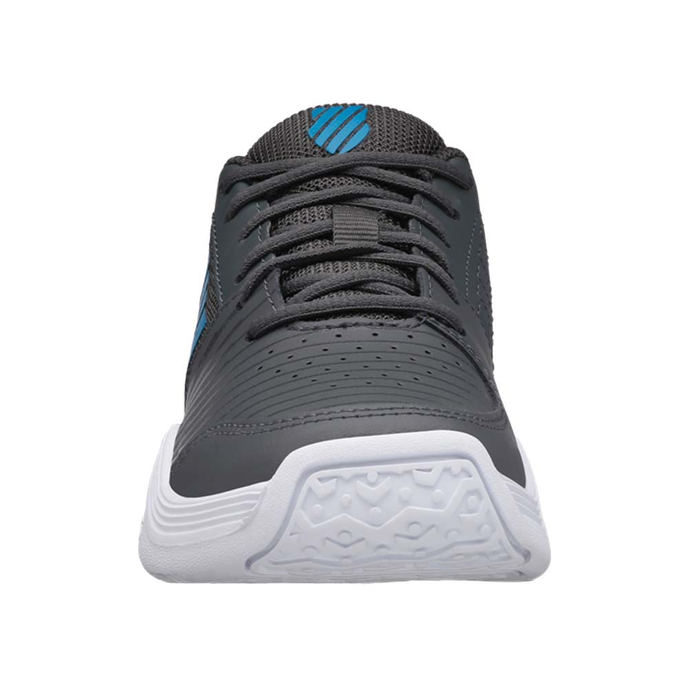 K-Swiss Court Express Omni Tennis Shoes (Junior) - Dark Shadow/White/Swedish Blue
