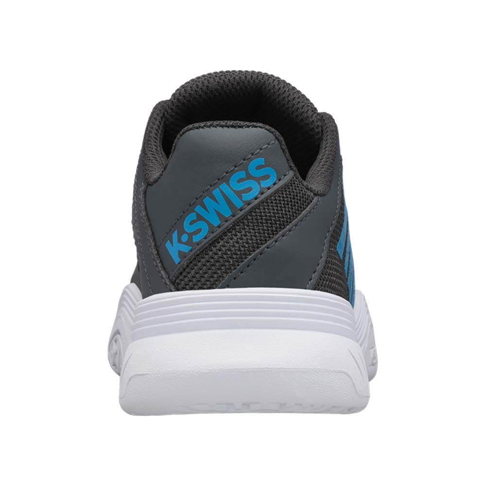 K-Swiss Court Express Omni Tennis Shoes (Junior) - Dark Shadow/White/Swedish Blue