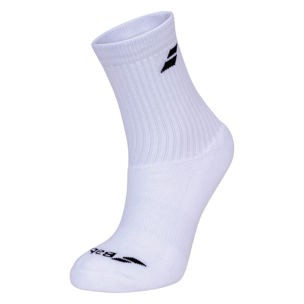 Babolat 3 Pair Pack Junior Socks White stringsports