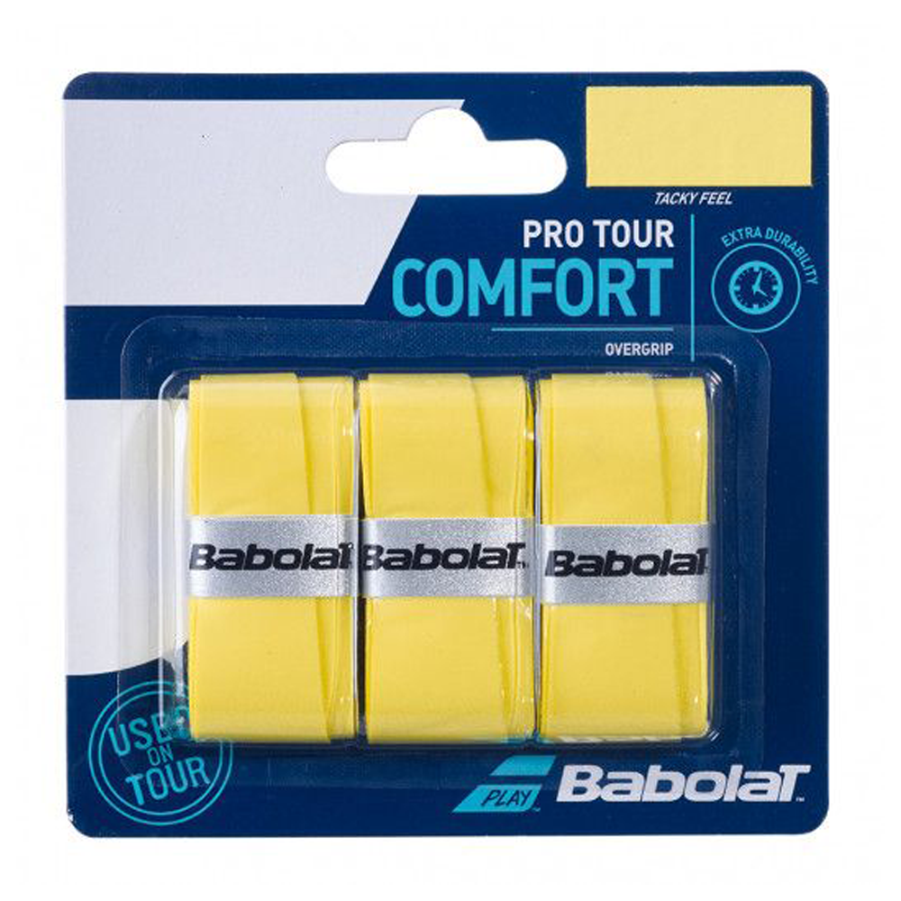 Babolat Pro Tour Overgrip - Yellow (3 Pack)