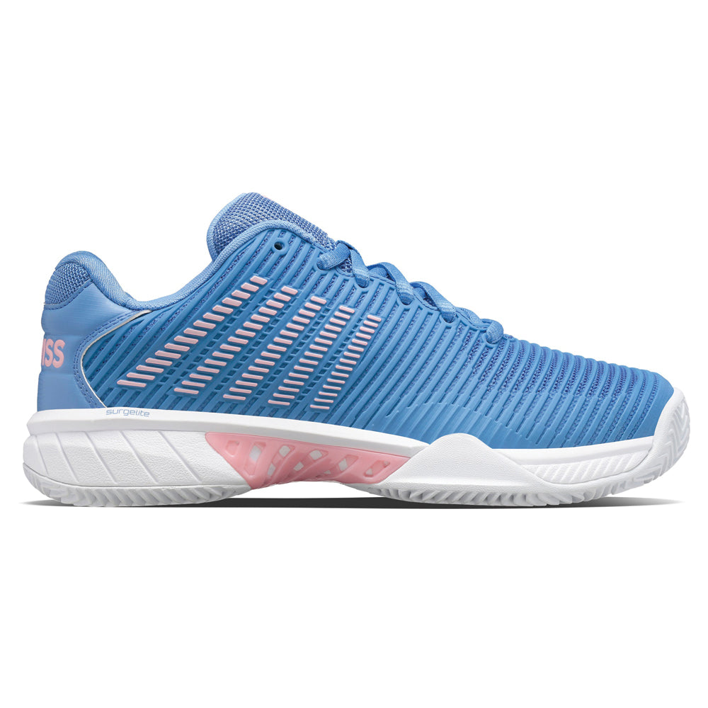K-Swiss Hypercourt Express 2 HB Tennis Shoes (Ladies) - Silver Lake Blue/White/Orchid Pink