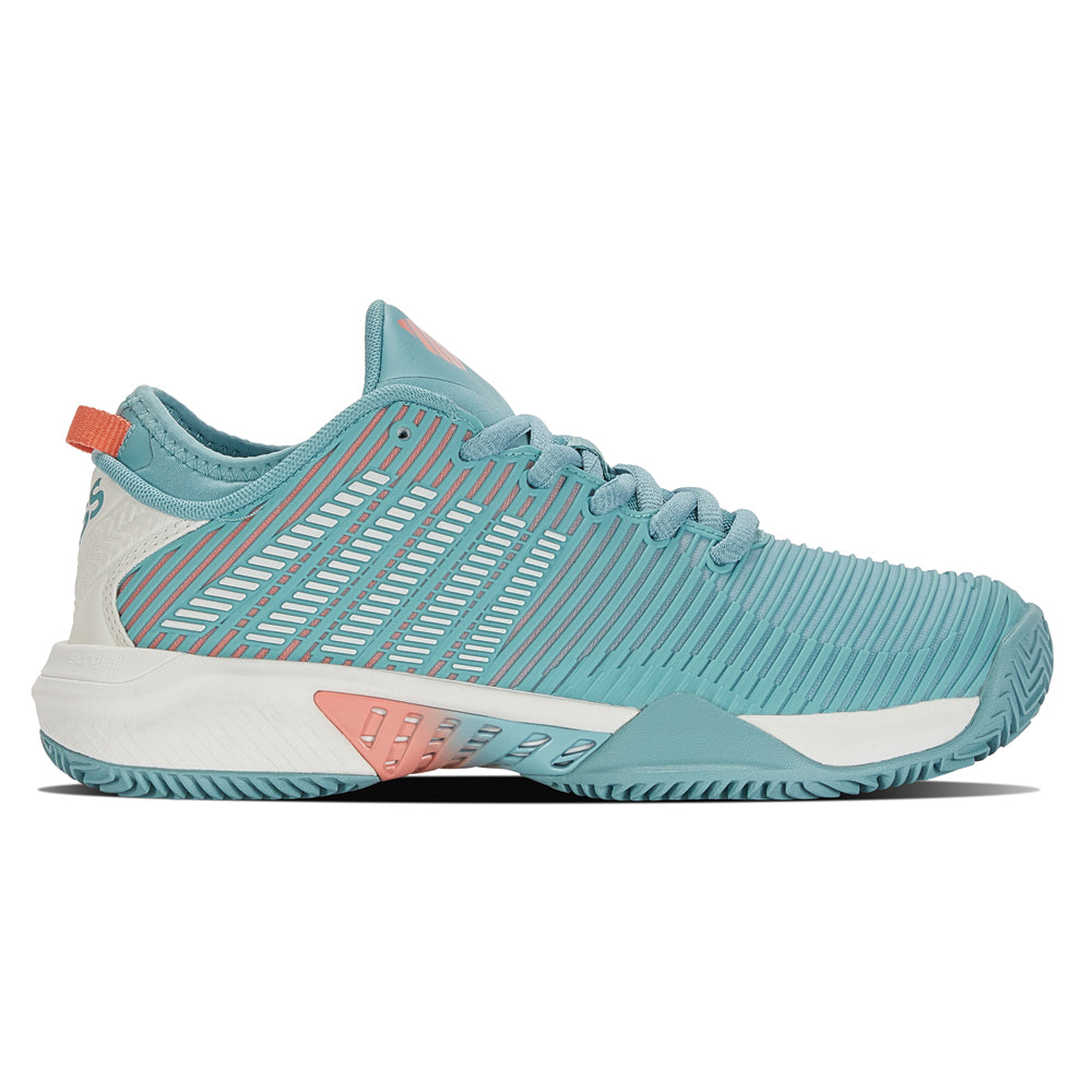 K-Swiss Hypercourt Supreme HB Tennis Shoes (Ladies) - Nile Blue/Blanc/Desert Flower