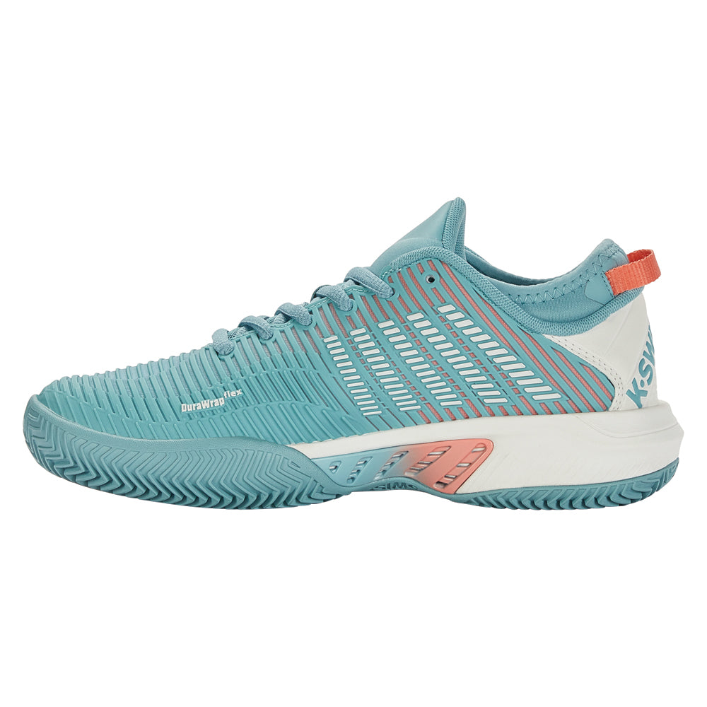 K-Swiss Hypercourt Supreme HB Tennis Shoes (Ladies) - Nile Blue/Blanc/Desert Flower