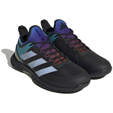 adidas adizero Ubersonic 4 HEAT-RDY Tennis Shoes (Mens) - Grey Six/Blue Dawn/Core Black
