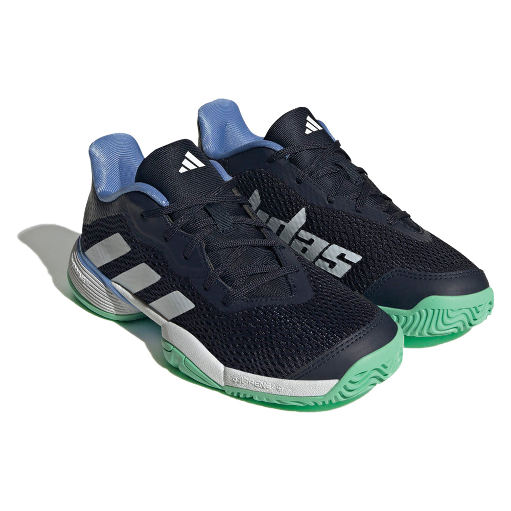 adidas Barricade Tennis Shoes Junior Legend Ink Cloud White Blue Fusion