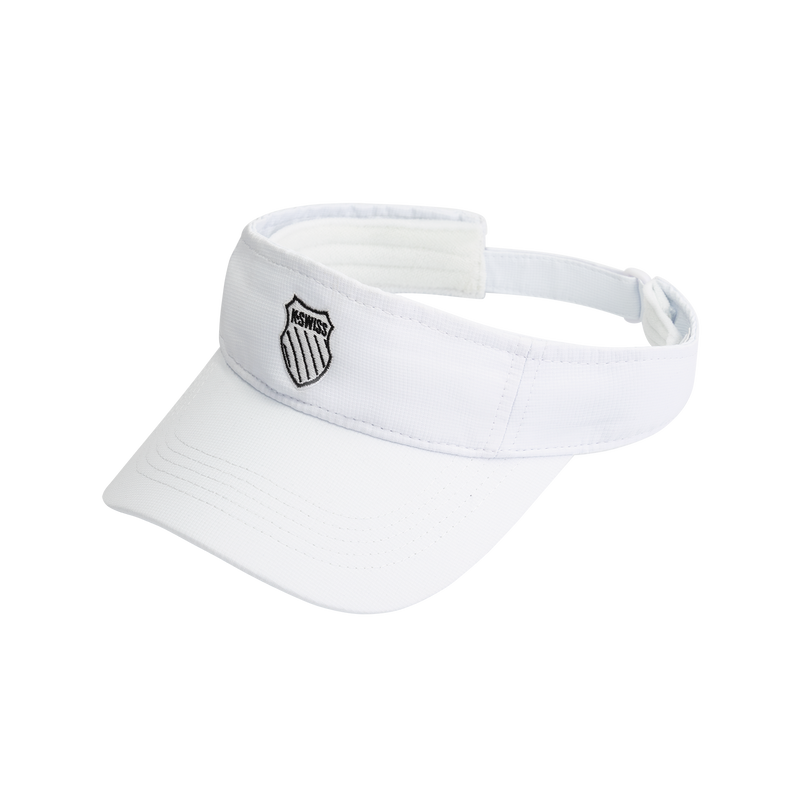 KSwiss AC Promo Visor White/Black stringsports.co.uk