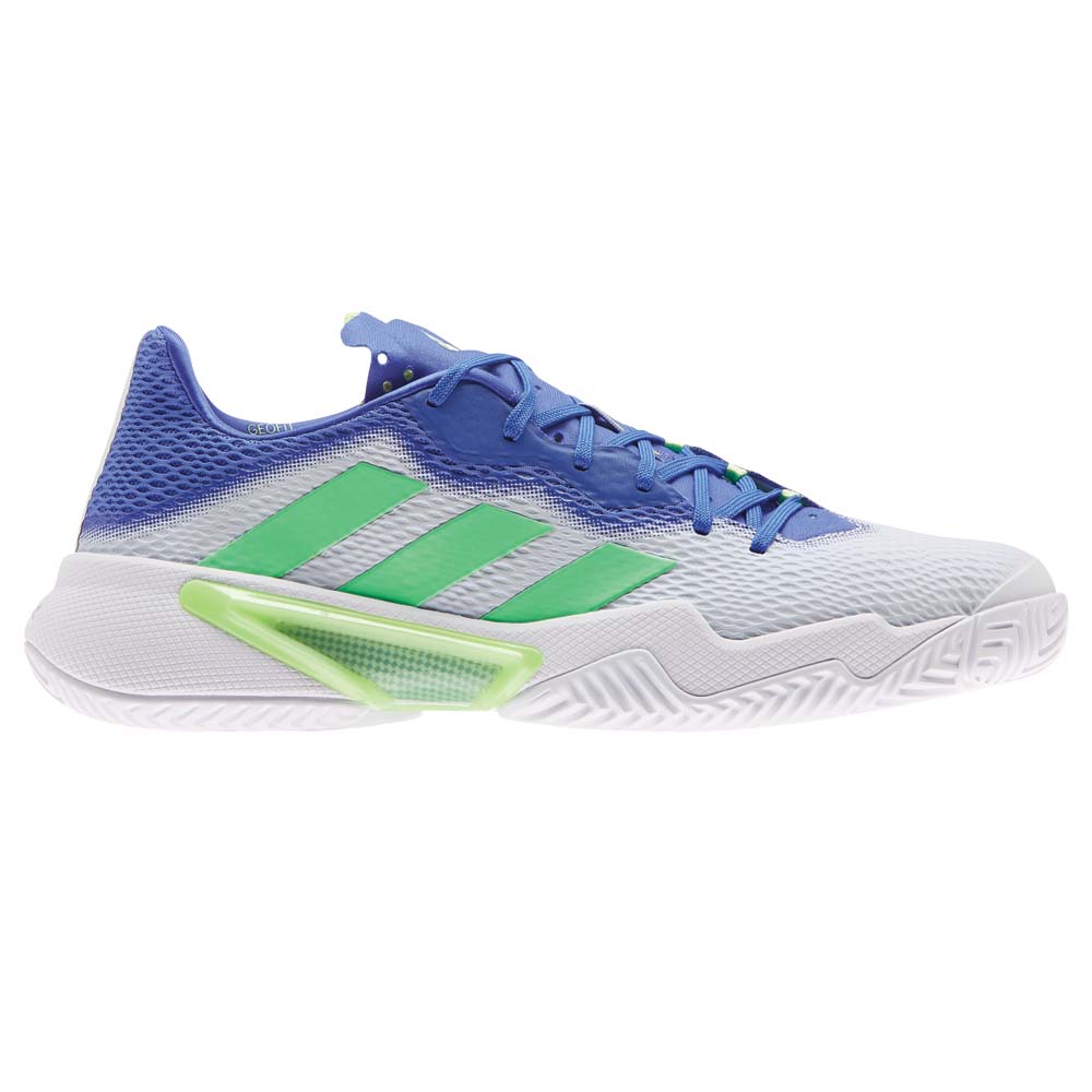 adidas Barricade Shoes (Mens) - Cloud White/Screaming Green/Sonic Ink