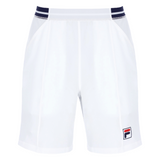 Fila Heritage Stretch Woven Tennis Short (Mens) - White/Navy