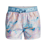 Under Armour Play Up Printed Short (Girls) - Purple/Opal Blue