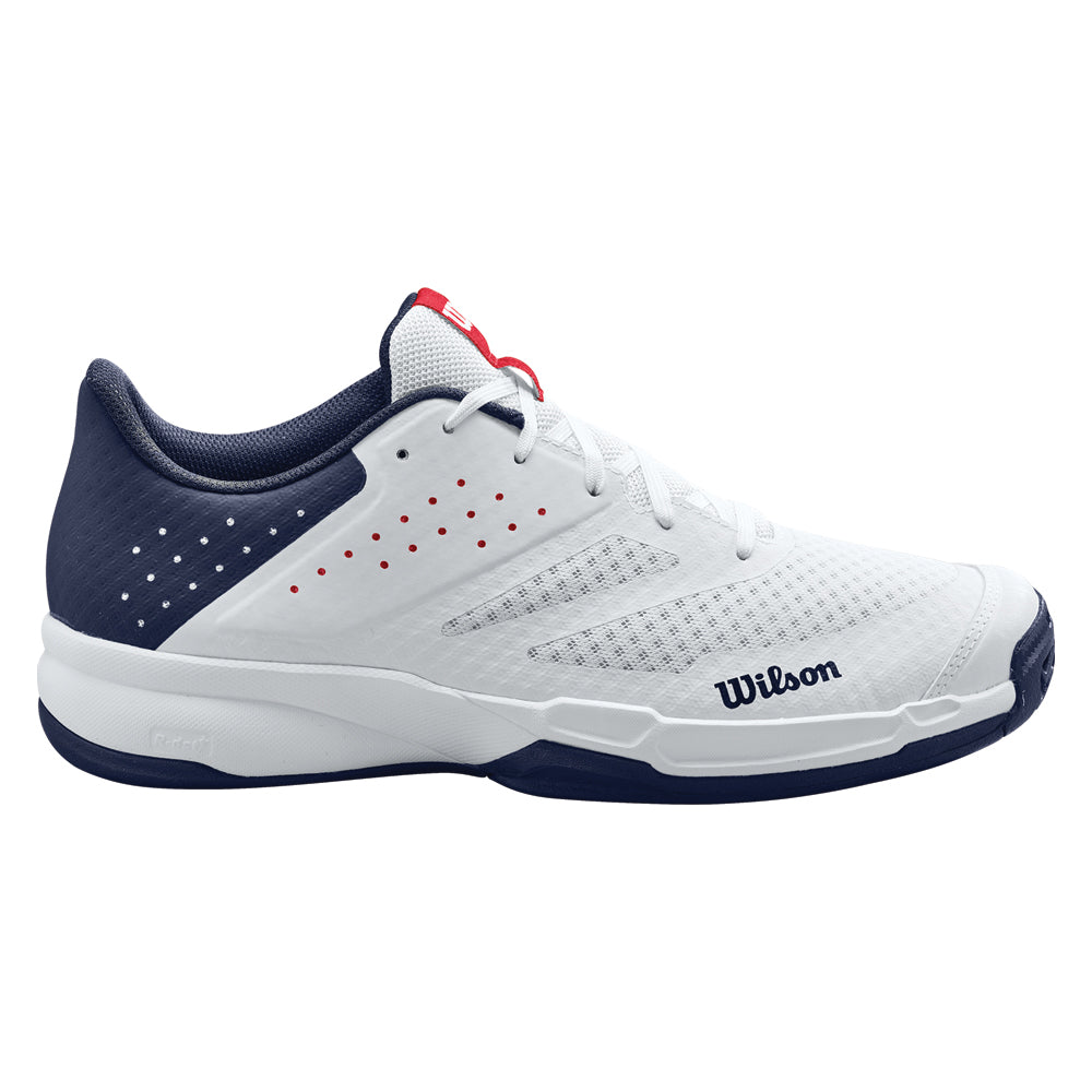 Wilson (Mens) Kaos Stroke 2.0 Tennis Shoes - White/Peacoat/Red