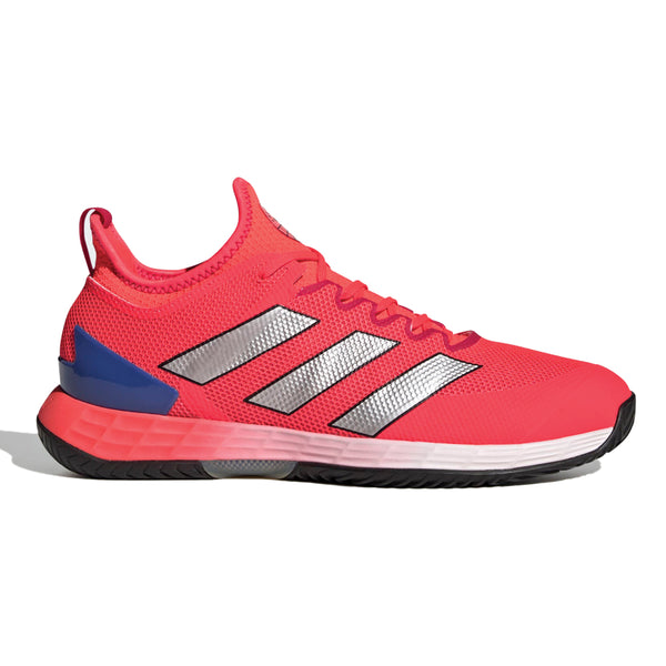 adidas adizero Ubersonic 4 Tennis Shoes Mens Solar Red Silver Meta stringsports