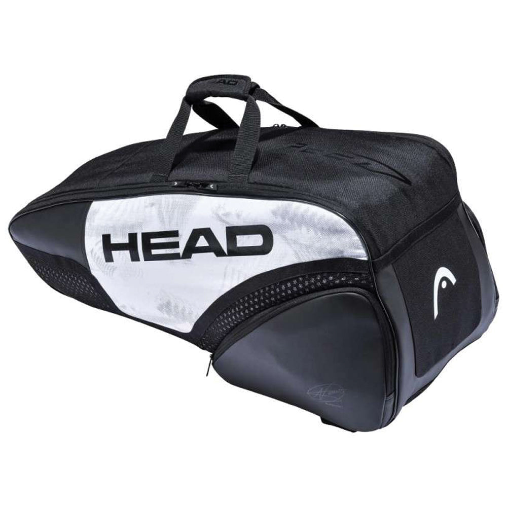 Head Djokovic 6 Racket Combi Tennis Bag - Black/White