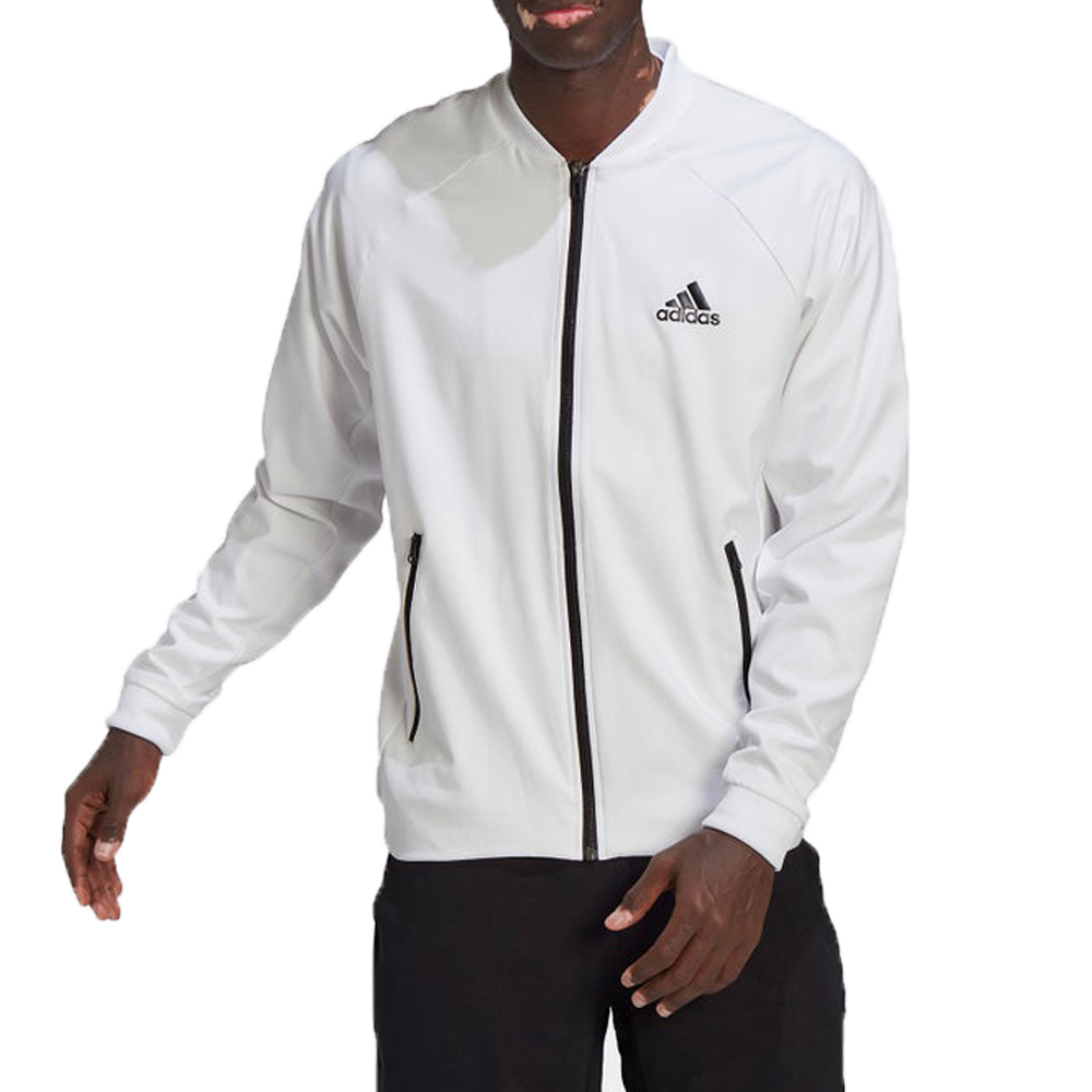 Adidas Tennis Jacket Mens White stringsports