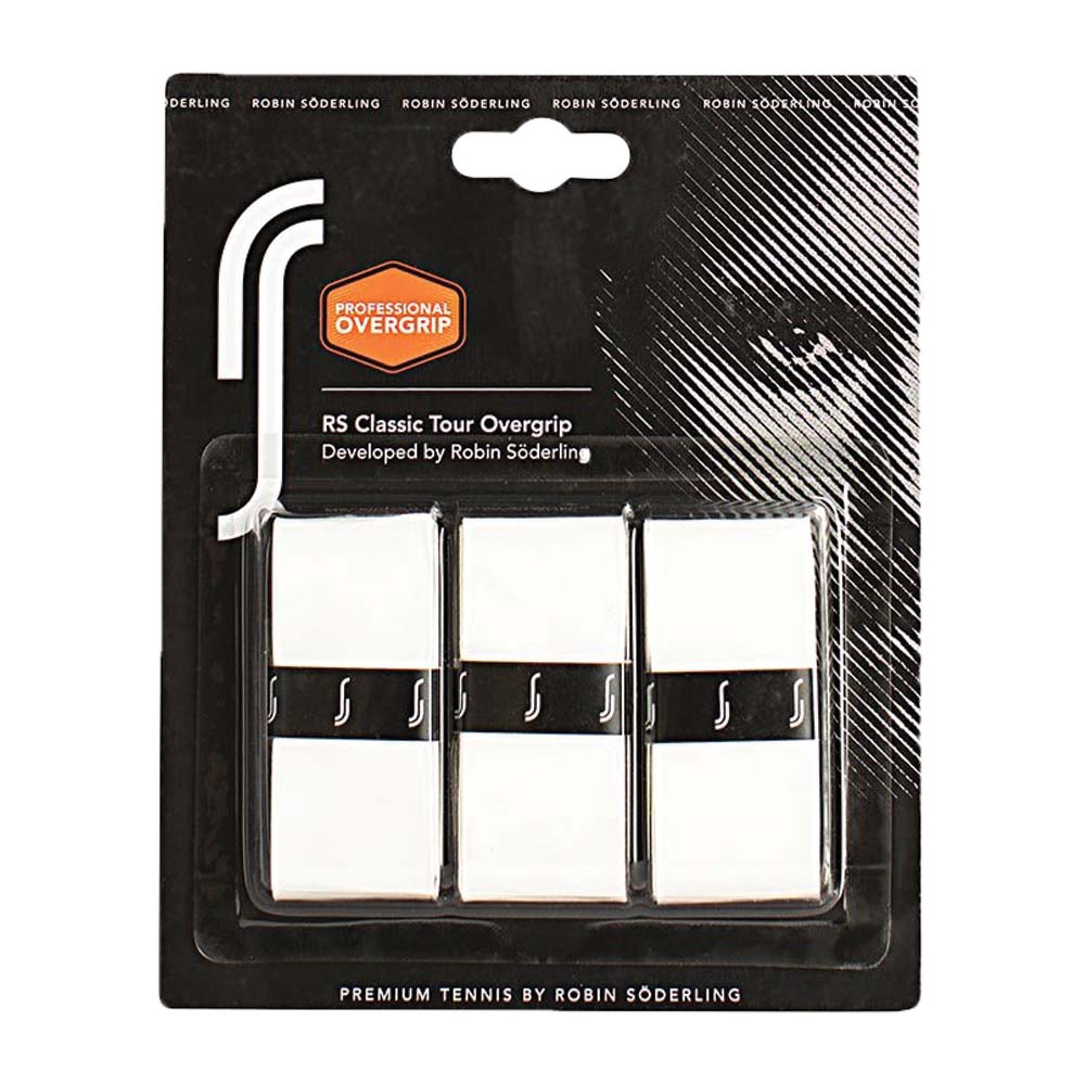 Robin Soderling Classic Tour Grip 3 Pack - White