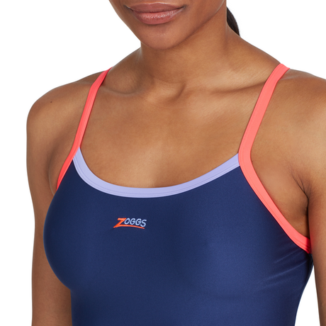 Swimming Costume Zoggs Cannon Strike Back Women - Navy/Purple/Red